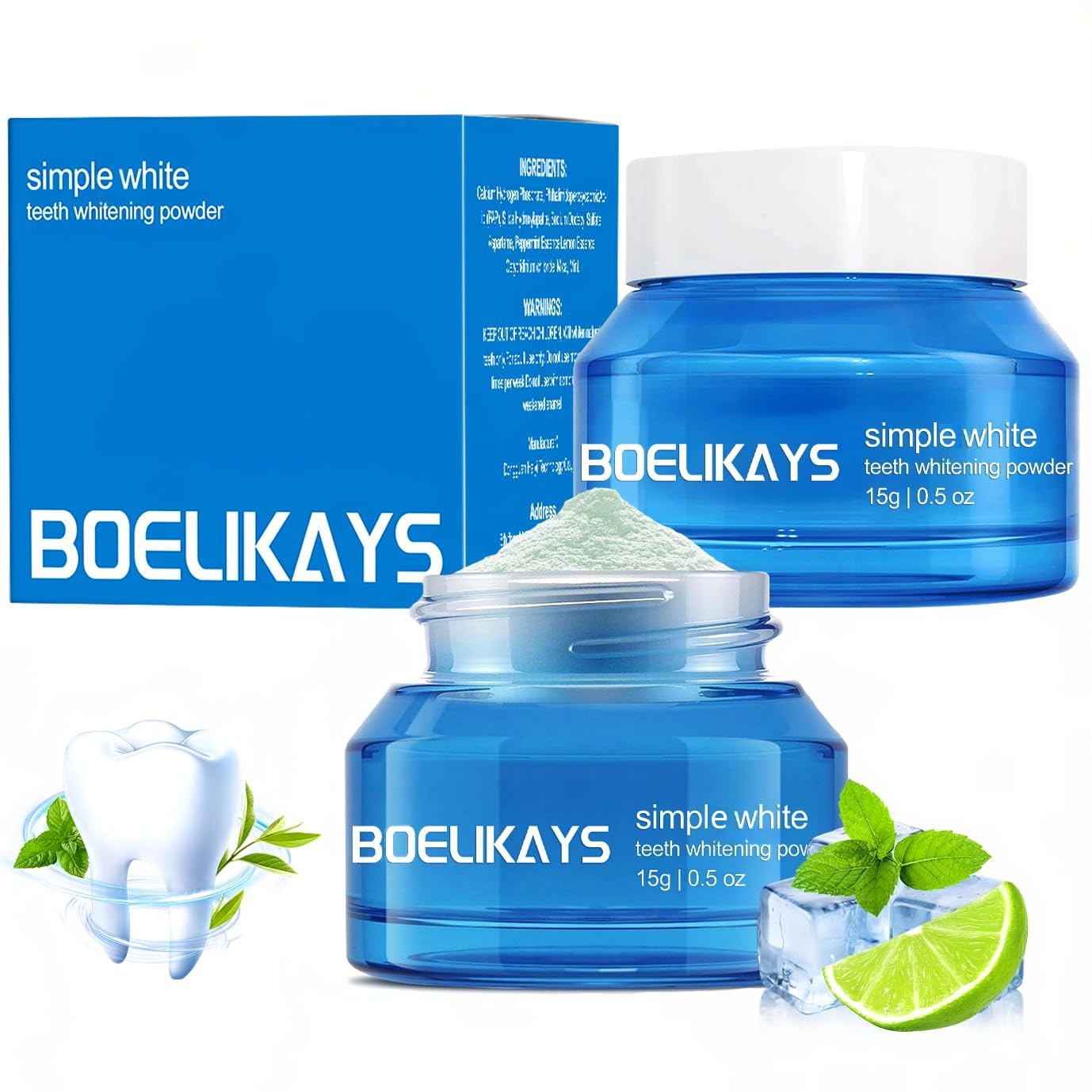 2 PCS Teeth Whitening Powder – No Sensitivity, Enamel-Safe