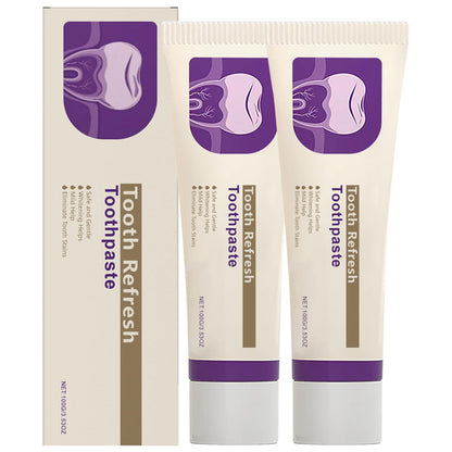 2Pcs Tooth Refresh Toothpaste – Fresh Breath, Natural Enamel Repair