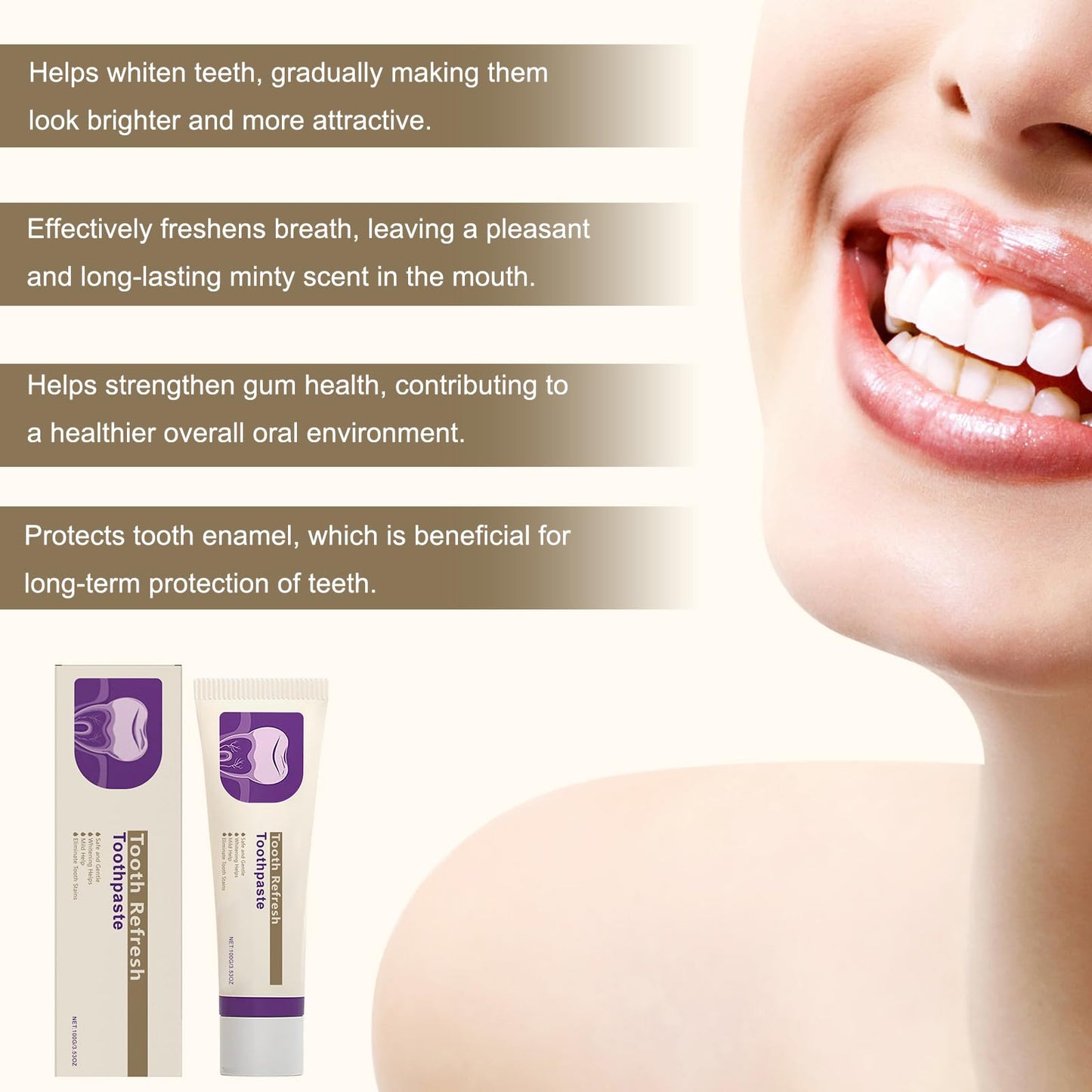 2PS Tooth Refresh Toothpaste – Fresh Breath, Whitening & Natural Oral Care