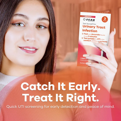 2San 2-in-1 UTI Test Strips for Women – At-Home Kit Detects Leukocytes and Nitrite in 2 Minutes