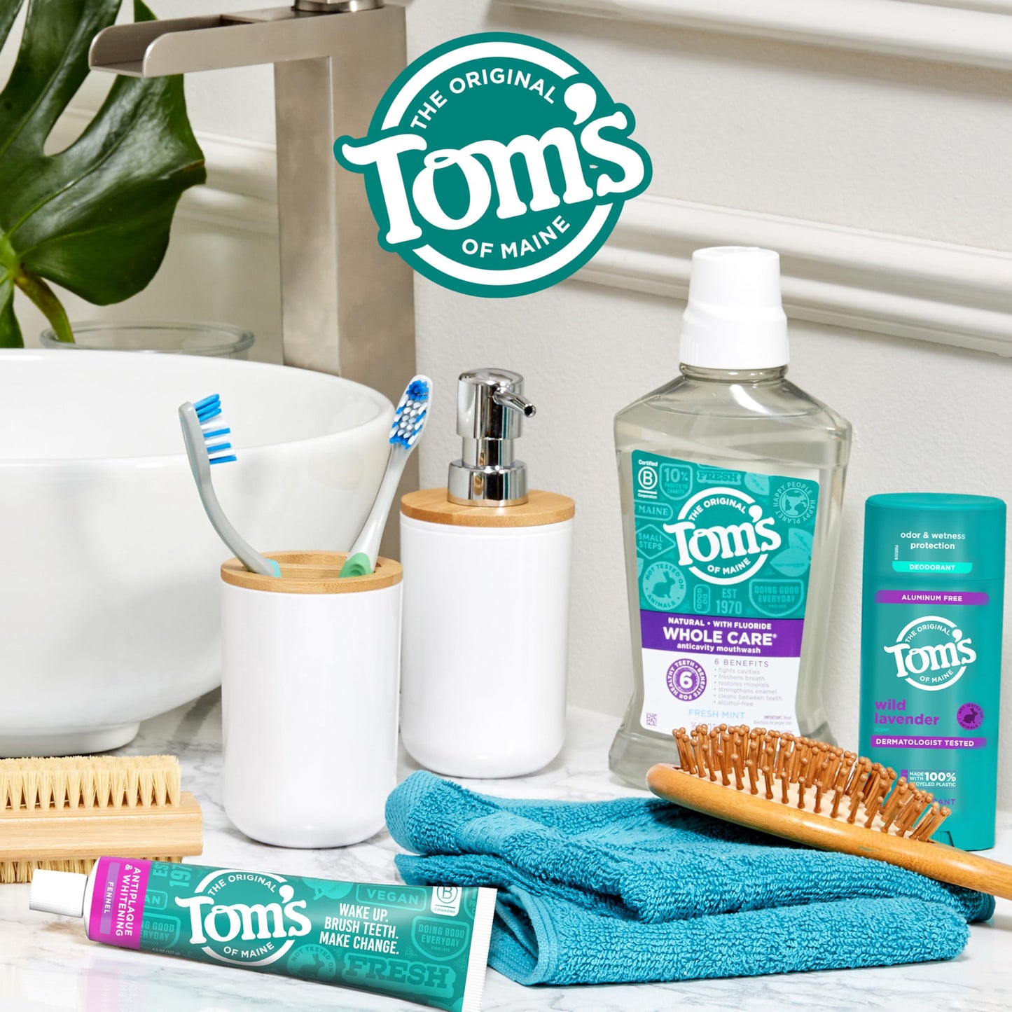 Tom’s of Maine Antiplaque and Whitening Fluoride Free Toothpaste - Fennel, 3 Pack, 4.5 oz