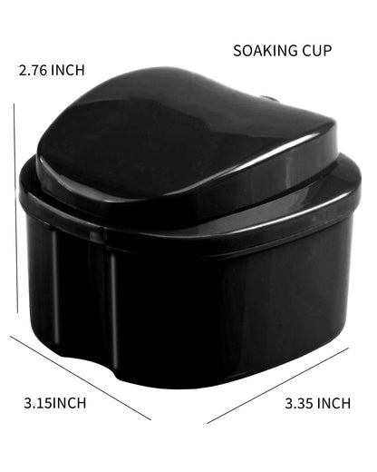 3 Pack Retainer Cleaner Case – Denture Case & Brush for Invisalign