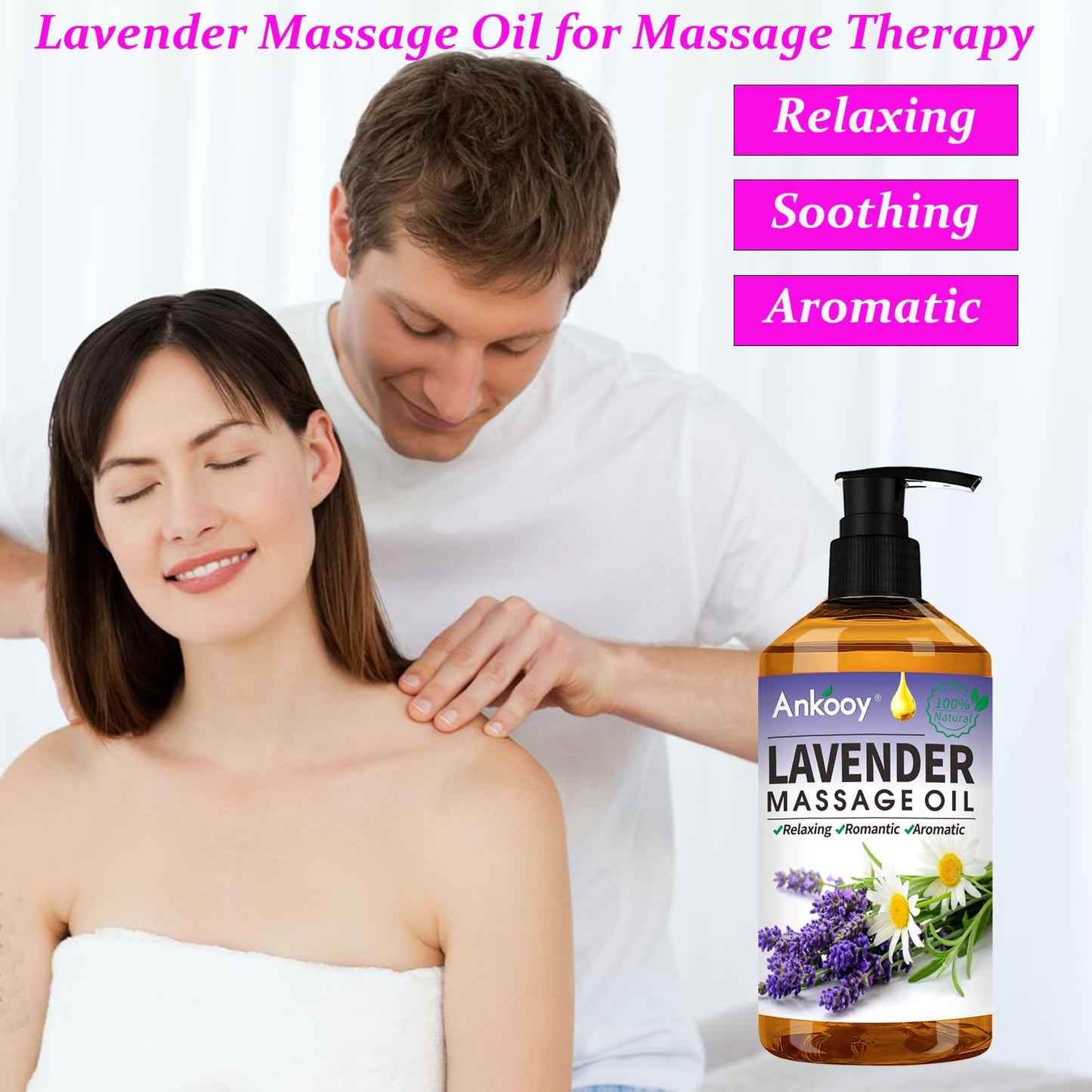 3 Pack Massage Oil for Sore Muscles – Arnica, Ginger & Lavender | Spa Gift