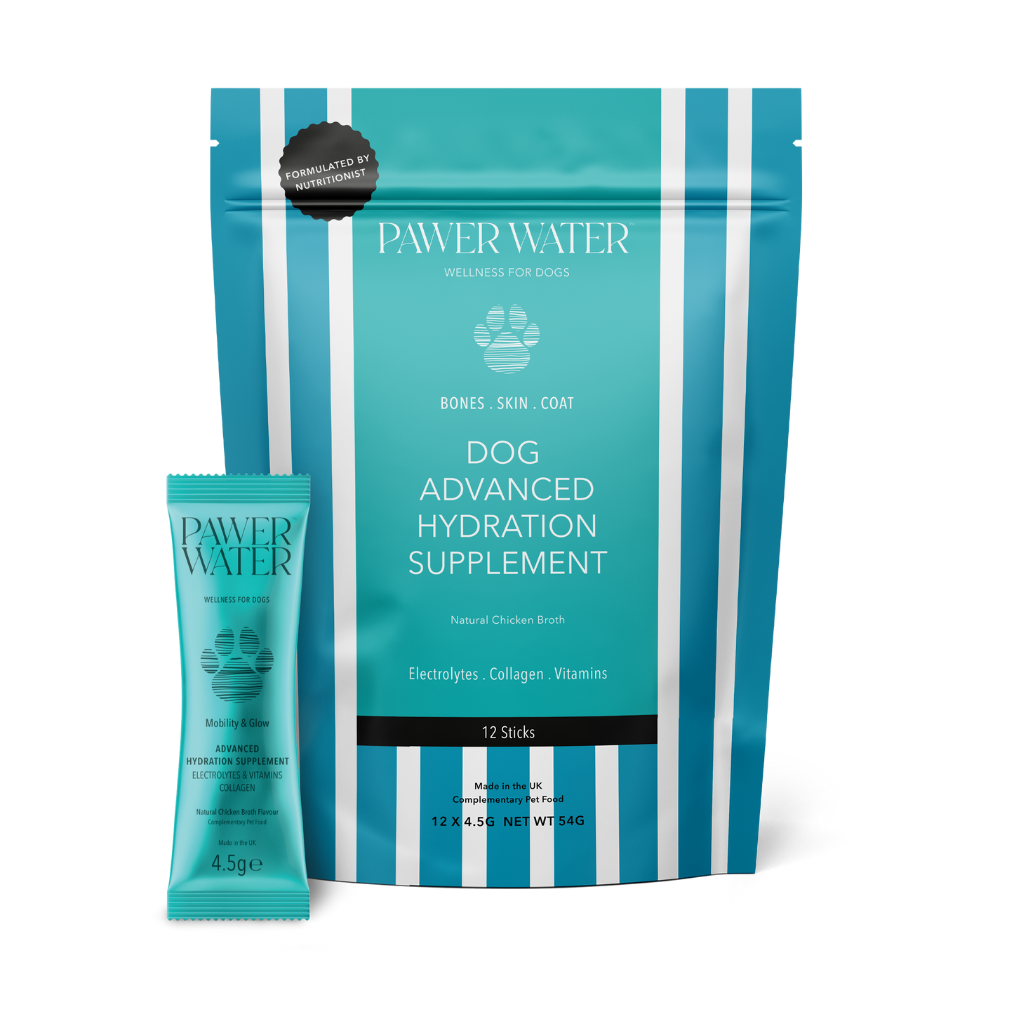 Pawer Water Mobility & Glow | Dog Joint Support (12 Sticks)