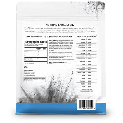 Levels Collagen Peptides – Unflavored, 11g Per Scoop, 1 lb, No Artificial Ingredients