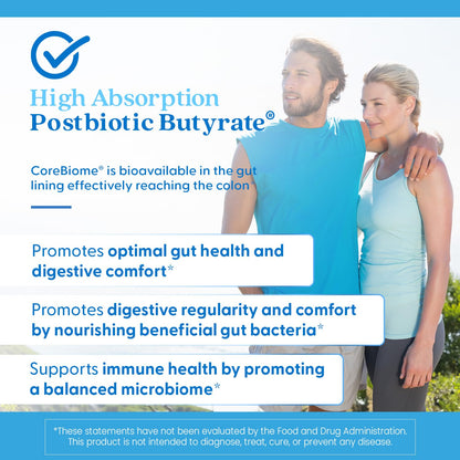 Doctor's Best High Absorption Postbiotic Butyrate with Corebiome – Gut & Immune Health | Non-GMO, Gluten Free, Soy Free, Vegan | 30 Veggie Caps