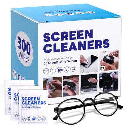 300 Pcs Cleaning Wipes for Glasses & Devices – Pre-Moistened, Scratch-Free