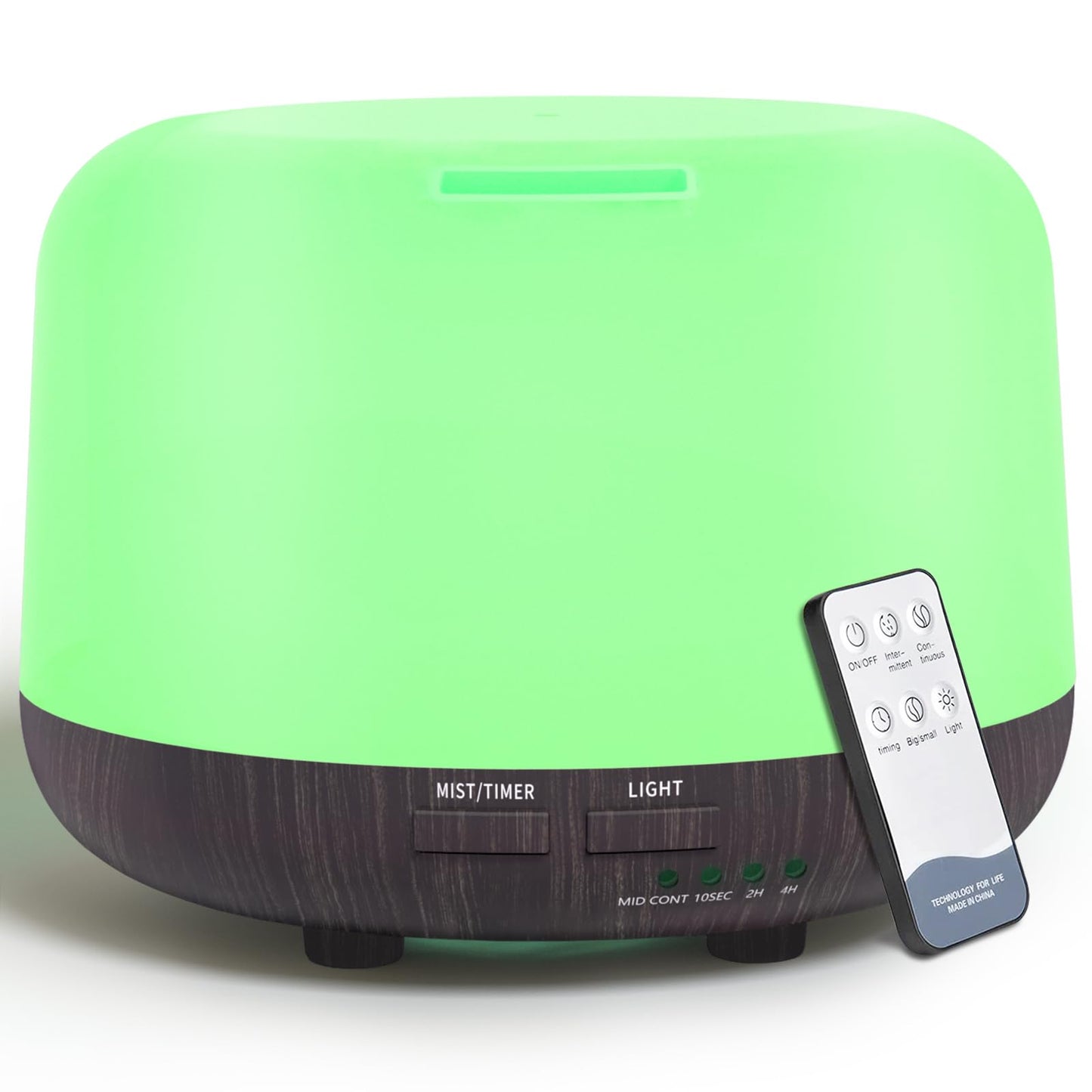 300ML Remote Control Essential Oil Diffuser with 7-Color LED Lights, Auto-Off, Timer - Ultrasonic Humidifier