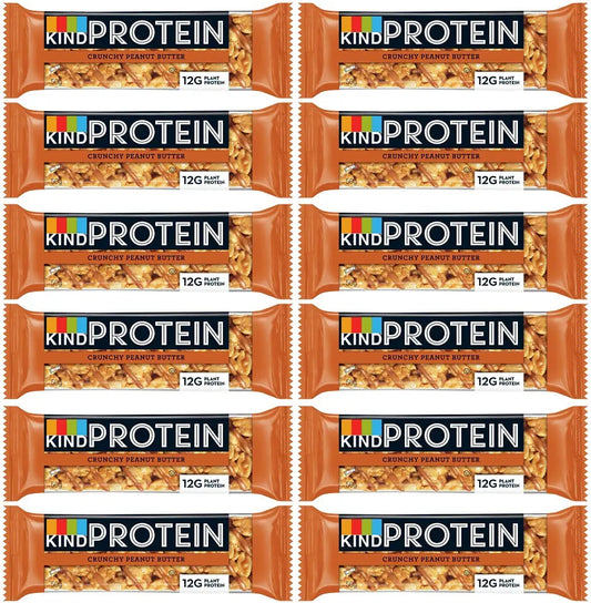 12 x Kind Protein Crunchy Peanut Butter 50G British Grocery