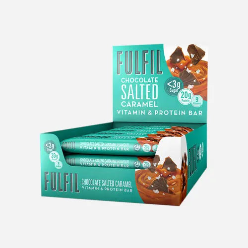 15 x Fulfil Chocolate Salted Caramel Flavour Vitamin & Protein Bar 55G British Grocery