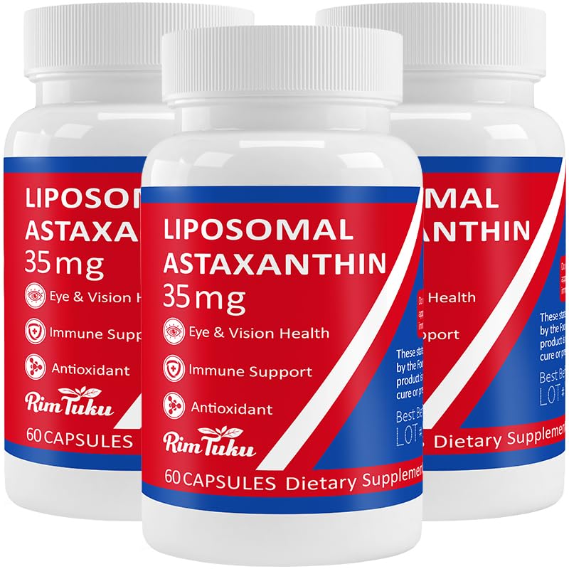 35mg Liposomal Astaxanthin Supplement – Antioxidant Support for Skin, Joints & Eyes (Vegan, Non-GMO)