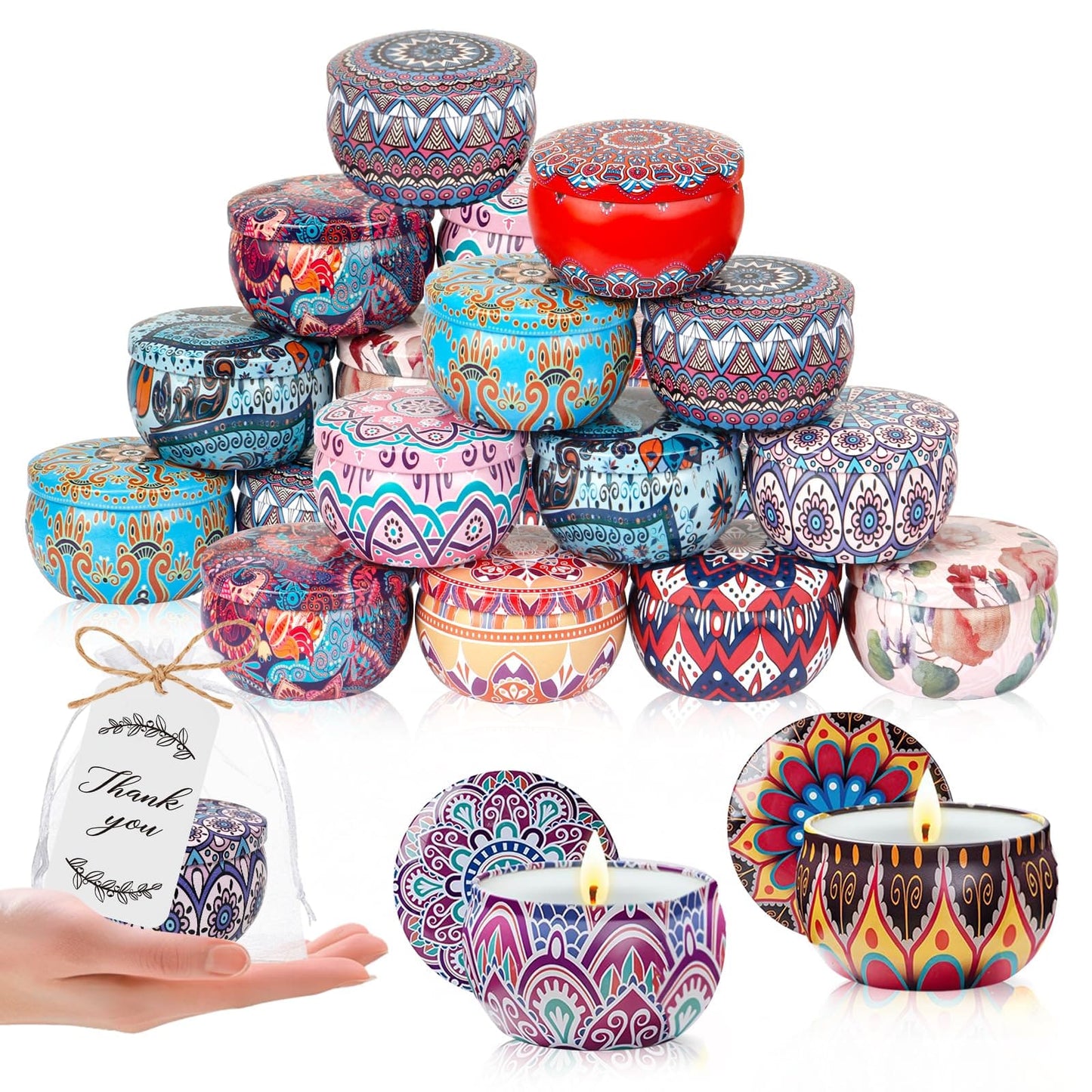 36 Pack Scented Candles Gift Set – Bridal Baby Shower Favors, Housewarming & Party Favors, Bulk Thank You Gifts