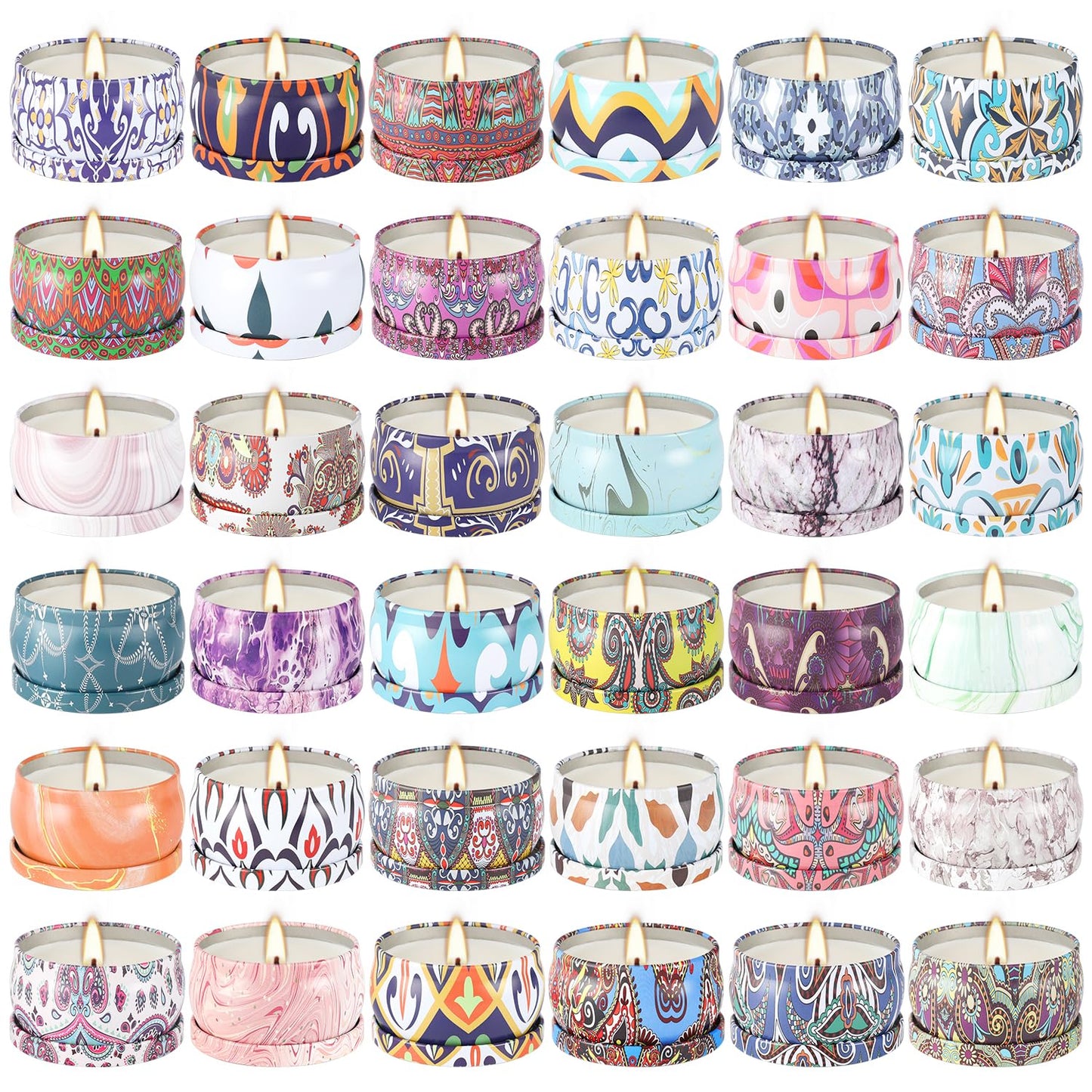 36 Pack Scented Candles Set – Natural Soy Wax Aromatherapy Gift