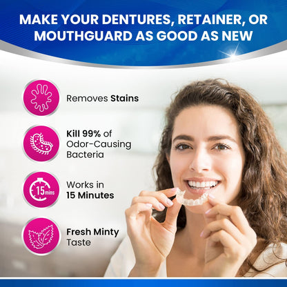 36-Unit Retainer & Denture Cleaning Tablets | Aligners, Night Guards & Mouthguards | Dental Duty