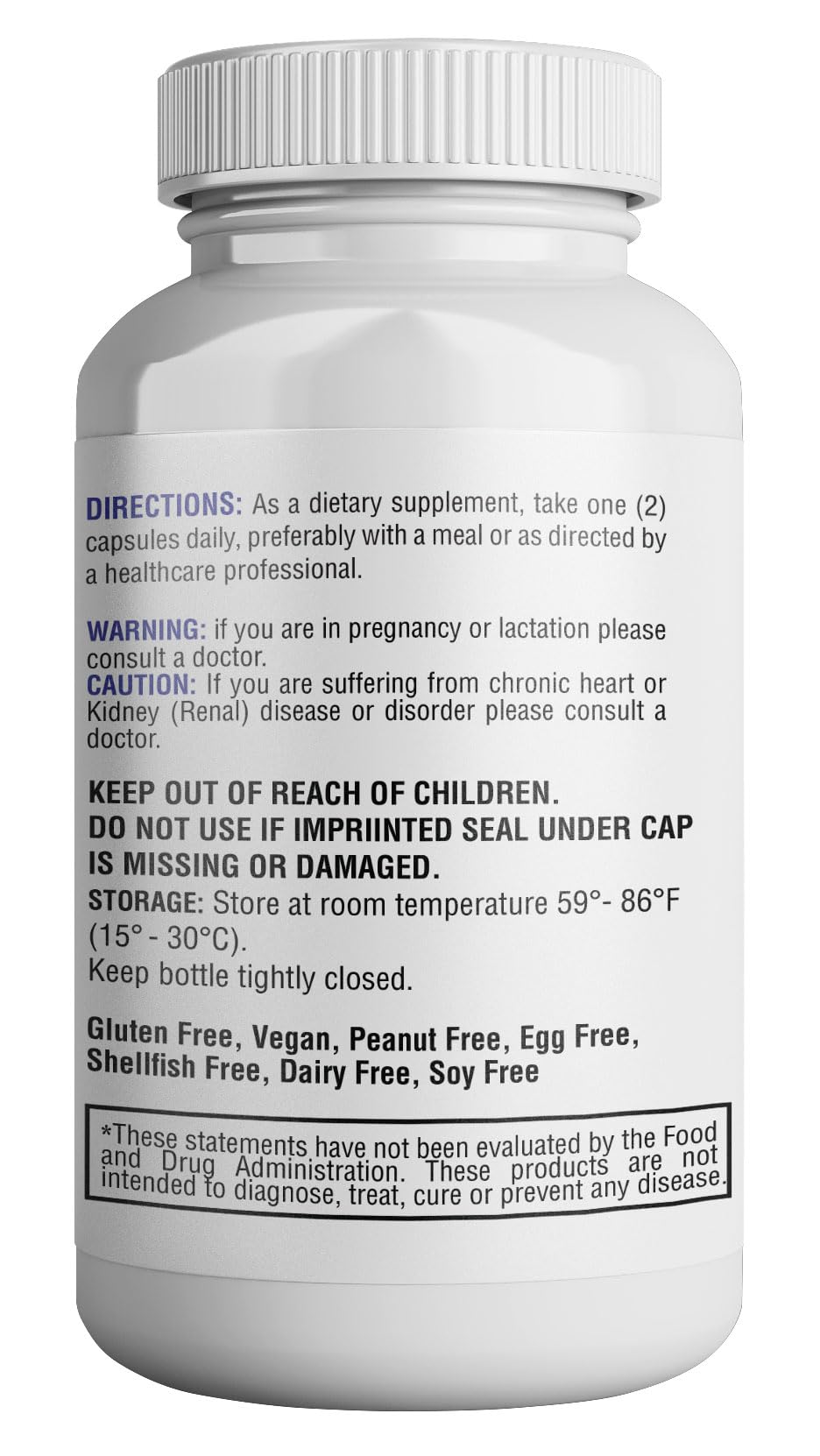 365 Health Potassium Supplement 1020 mg | Potassium Bicarbonate | Non-GMO, Gluten Free | Made in USA | 120 Vegetarian Capsules (2-Pack)