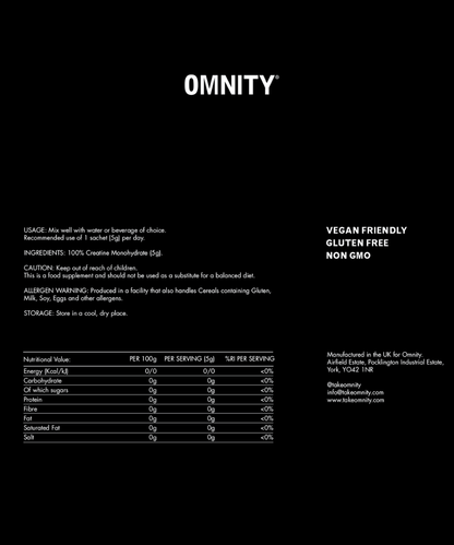 Omnity Creatine Monohydrate Sachets