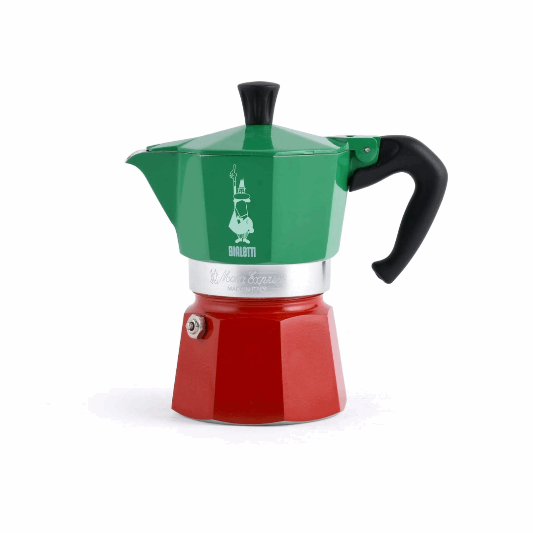 Bialetti Moka Express Tricolore Italia Stovetop Coffee Maker