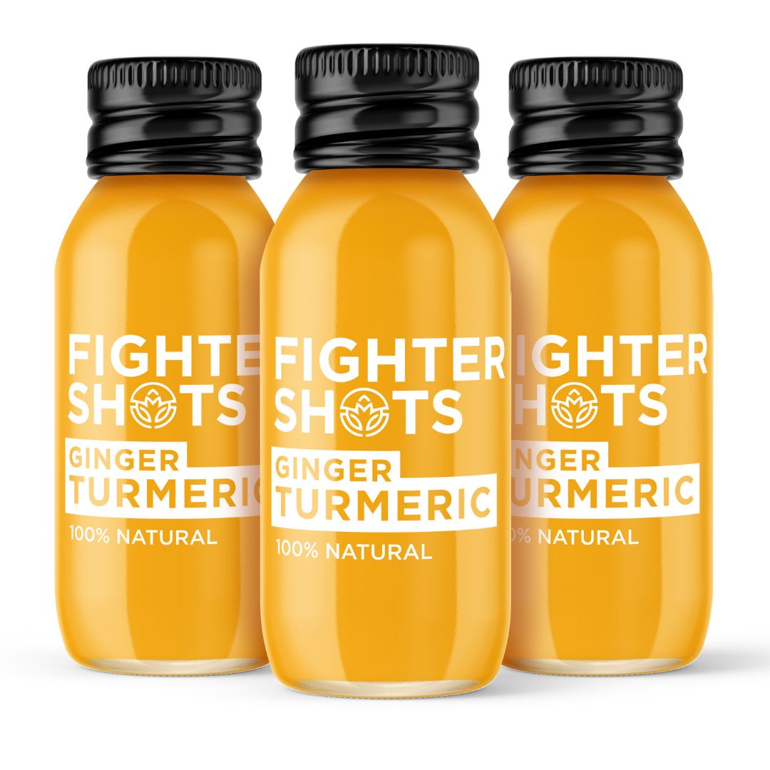 Fighter Shots Ginger + Turmeric Wellness Shot | 60ml | Single, 6-Pack or 12-Pack