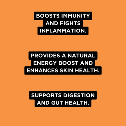 Fighter Shots Vegan Carrot + Ginger + Turmeric Wellness Shot | Cold-Pressed | 60ml | Single or 12-Pack
