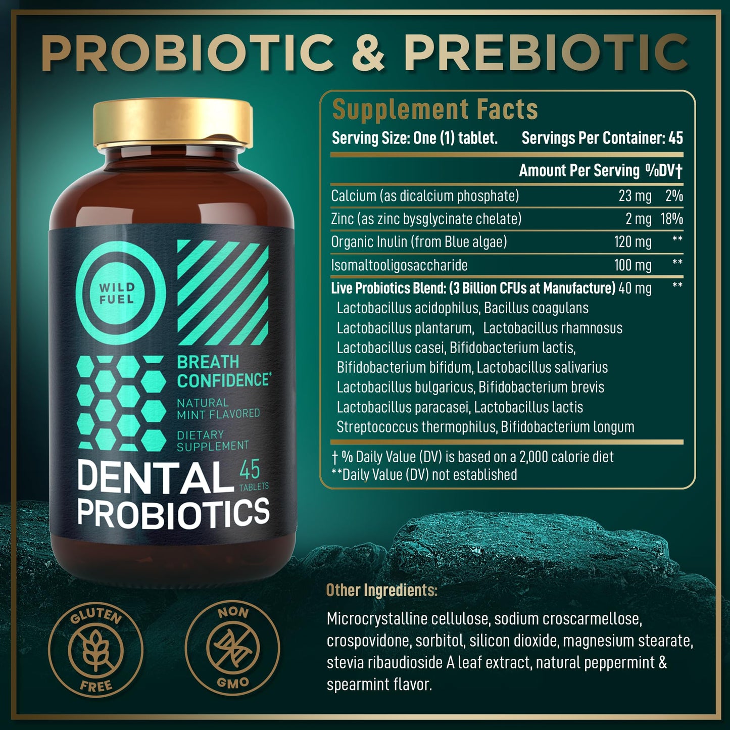 Oral Probiotics for Bad Breath | Dental Probiotics for Teeth & Gums | 3B CFU