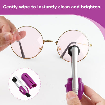 3PCS Glasses Cleaner Kit – Portable Lens Cleaning Set with Microfiber Cloth & Mini Brush