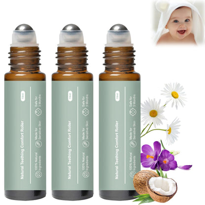 3Pcs Mama's Teether Teething Oil Roller - Natural Baby Teething Relief