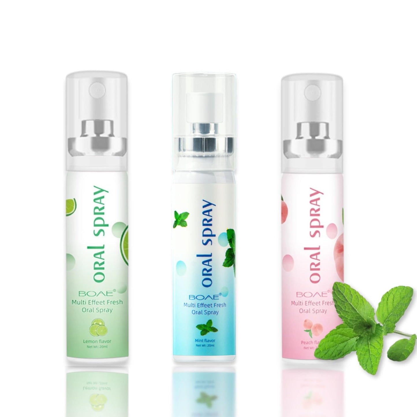 3PCS Oral Breath Spray - Natural Fruit Fresh Breath Spray for Bad Breath - Portable 0.68 fl oz Bottles