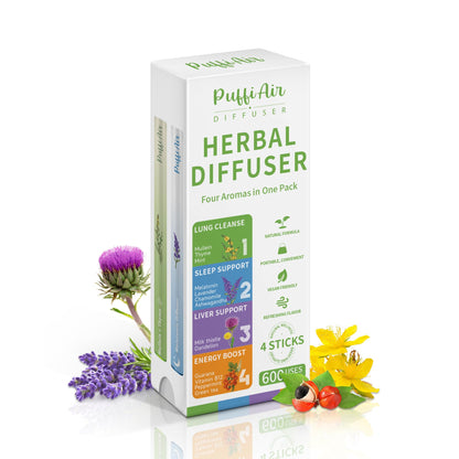 4-in-1 Wellness Herbal Diffuser Bundle — Portable Plant-Based Aromatherapy