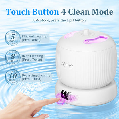 Ultrasonic Retainer Cleaner 50kHz – Dentures, Aligners, Mouth Guards, 4 Modes