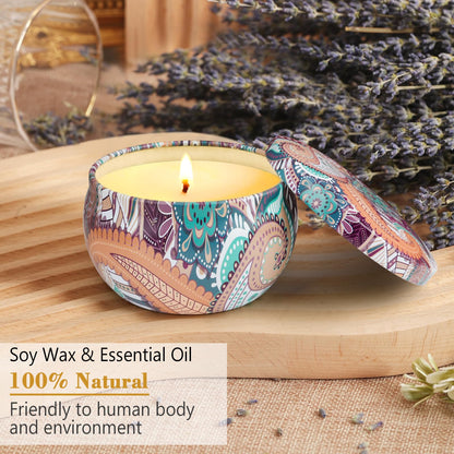 4 Pack Scented Candles Gifts for Women – 10oz Soy Wax, 100 Hours Aromatherapy Set