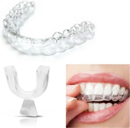 4 Pcs Transparent Mouth Guards – Silicone Bruxism Night Guards & Whitening Trays for Sports