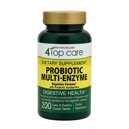 4 Top Care Probiotic Multi-Enzyme with Prebiotics & Acidophilus – Digestive Health