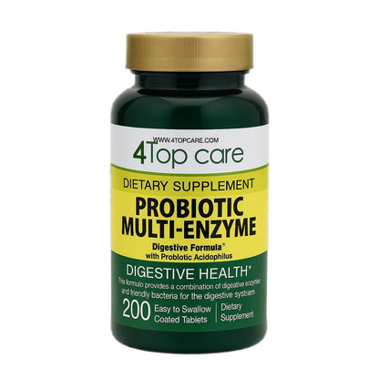 4 Top Care Probiotic Multi-Enzyme with Prebiotics & Acidophilus – Digestive Health