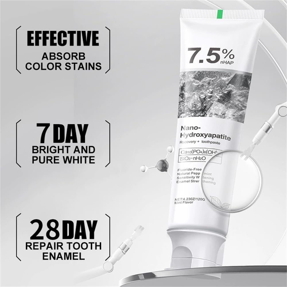 2-Pack 7.5% Hydroxyapatite Toothpaste – Fluoride-Free for Sensitive Teeth