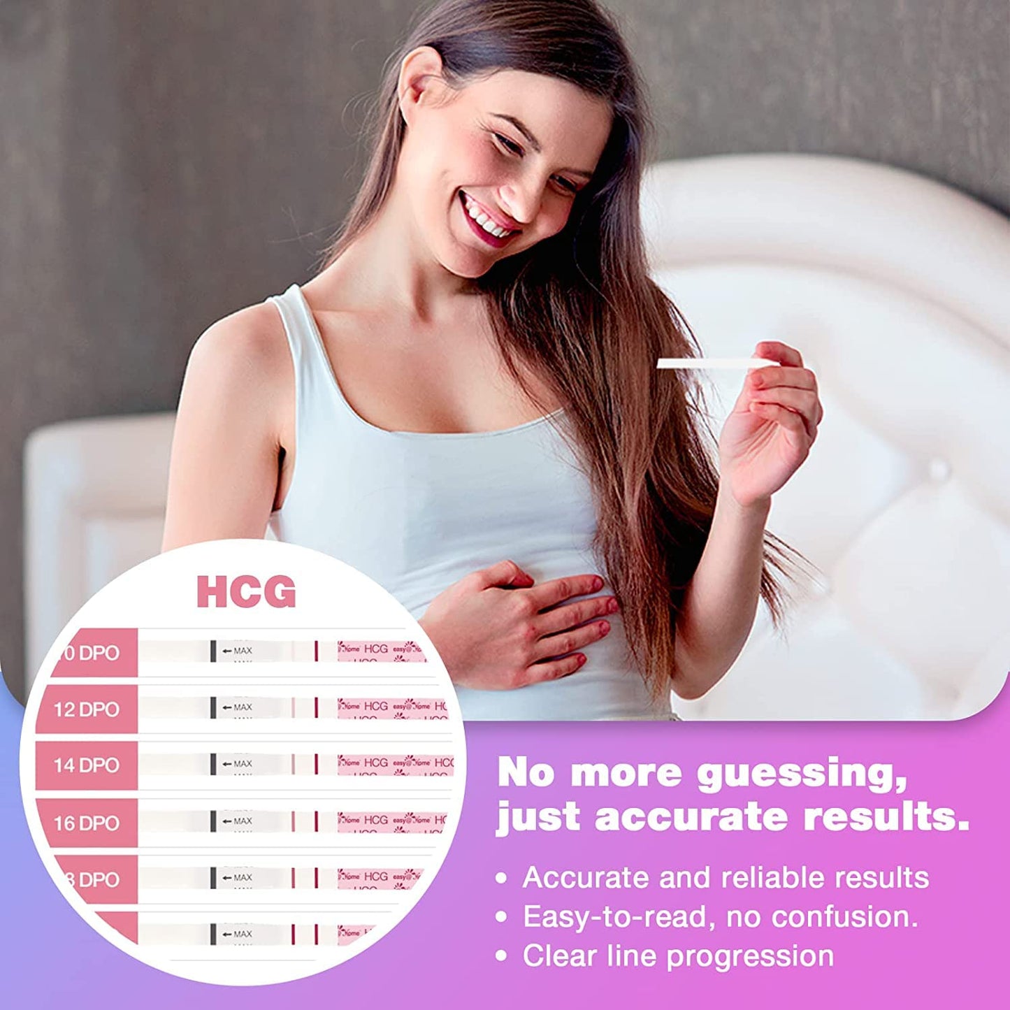 Easy@Home Ovulation Test Strips Powered by Premom Ovulation Predictor APP, FSA Eligible, 40 Ovulation Test and 10 Pregnancy Test Strips, 40LH +10HCG | Package May Vary