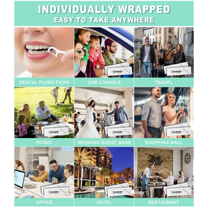 400 Pack Dental Flossers – Individually Wrapped Floss Picks for Travel & Office