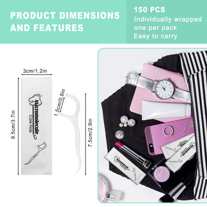 400 Pack Dental Flossers – Individually Wrapped Floss Picks for Travel & Office