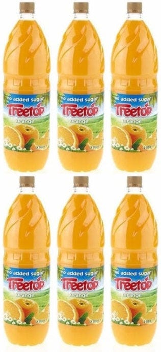 6 x Treetop No Added Sugar Orange 2 Litre