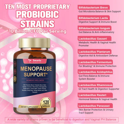 40-in-1 Menopause Supplements for Women – Multibenefit & Complete Black Cohosh, 120 Vegan Caps