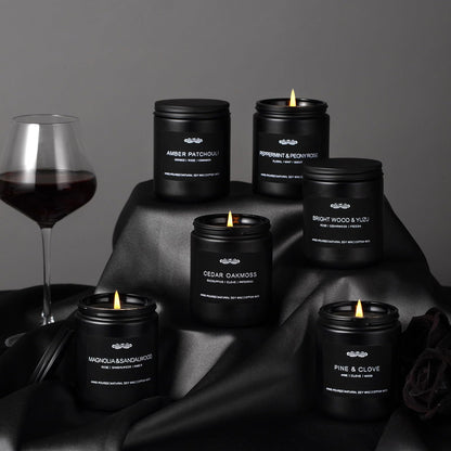 6-Pack Men's Aromatherapy Candles Gift Set - 42 oz, 300-Hour Long-Lasting Scent