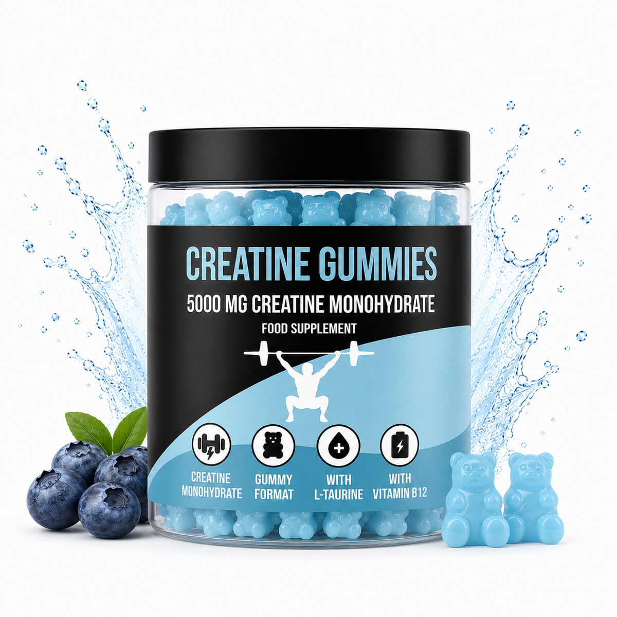 5,000 mg Creatine Gummies LIMITLESS GAINS
