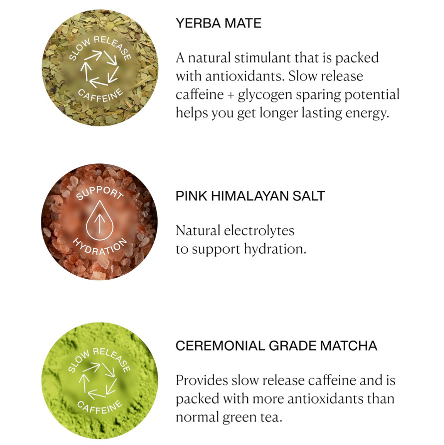 MISSION Hydrate Powder (Matcha & Yerba Mate x30 Sachets)