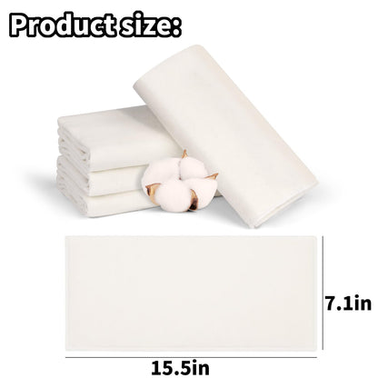 4Pcs Cotton Flannel Castor Oil Pack - Unbleached Organic, Reusable