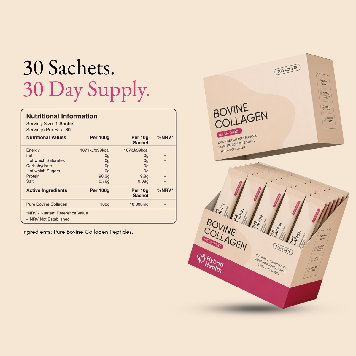 Bovine Collagen Sachets Hybrid Health