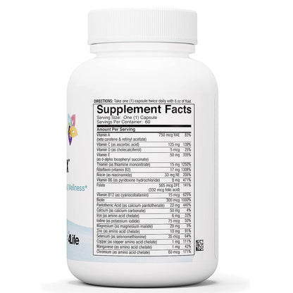 4Life Multiplex 60 Capsules - 21 Essential Vitamins & Minerals for Immune Support