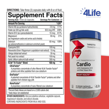 4Life Transfer Factor Cardio - Targeted System Support, 90 Capsules BritishVita | Premium UK Vitamins & Wellness Supplements