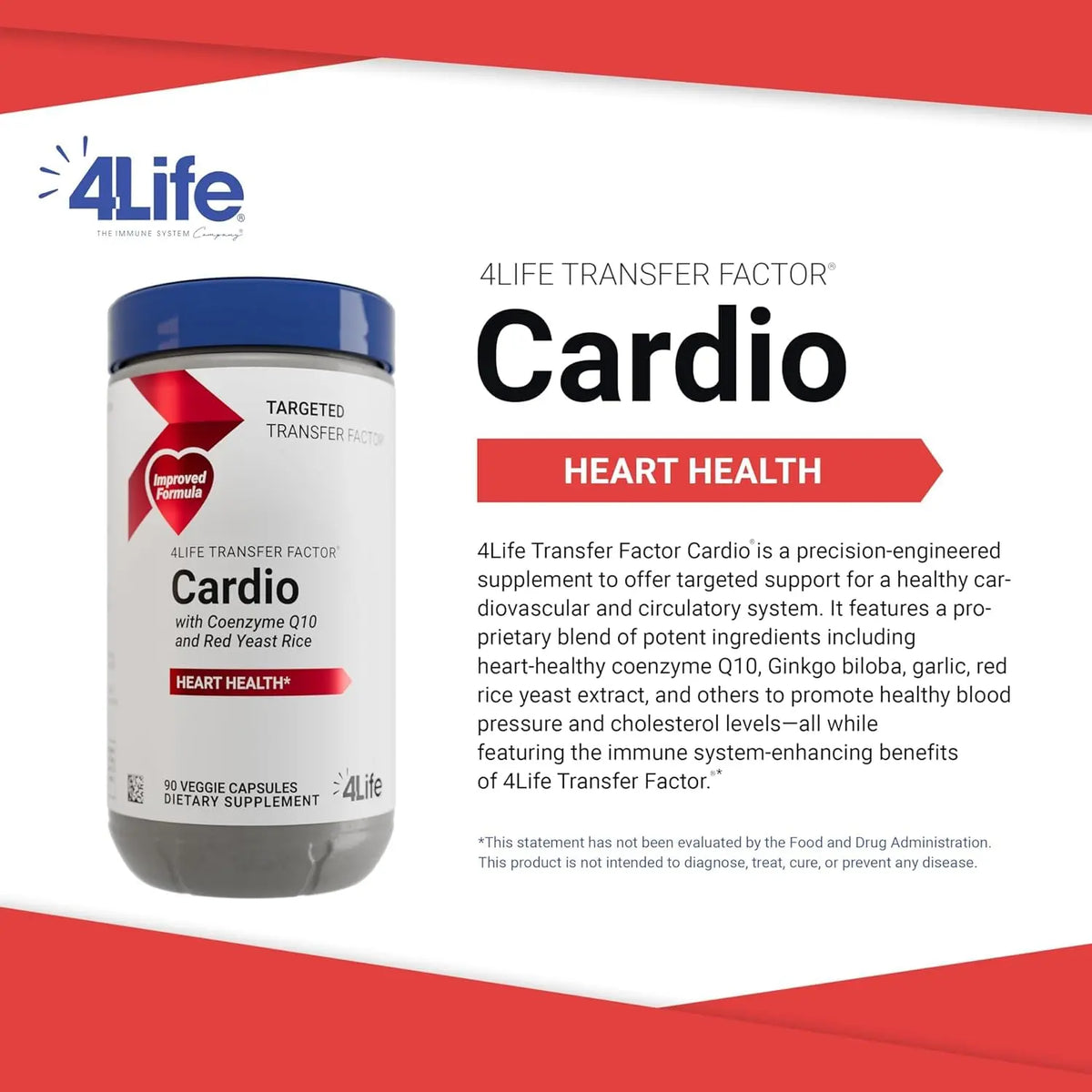 4Life Transfer Factor Cardio - Targeted System Support, 90 Capsules BritishVita | Premium UK Vitamins & Wellness Supplements