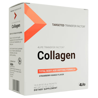 4Life Transfer Factor Collagen – 5 Types of Collagen + Vitamins | Hair, Skin & Nails Support (15 Packets)