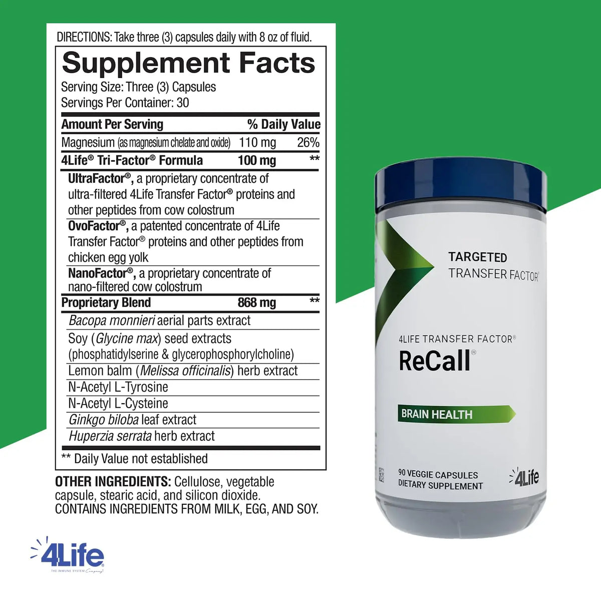 4Life Transfer Factor Recall – Supports Brain Health, Memory & Learning | 90 Veggie Capsules BritishVita | Premium UK Vitamins & Wellness Supplements