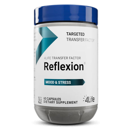 4Life Transfer Factor Reflexion - Mindset & Brain Support with L-Theanine, Wild Green Oat, and Tri-Factor Immune Formula - 60 Capsules